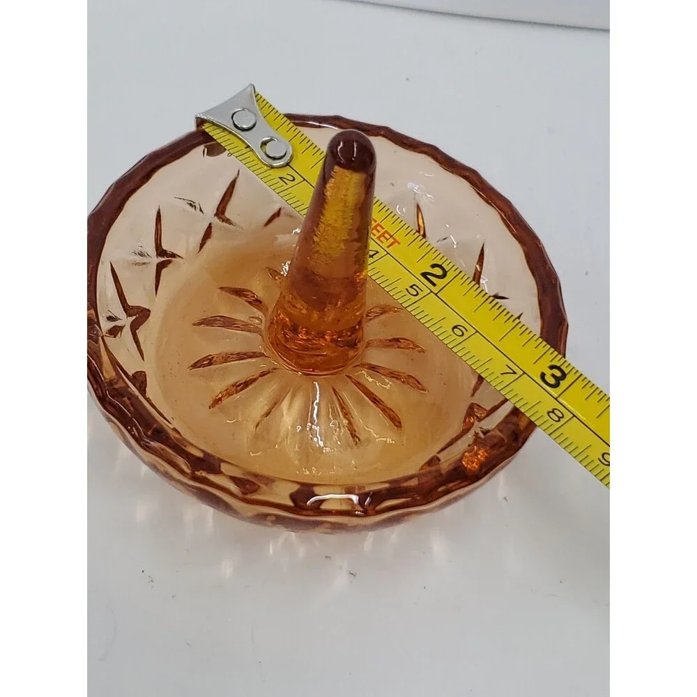Vntg. Fenton Art Glass Ring‎ Holder-Dusty Rose/Blush/Jewelry/GrannyCore/1980's
